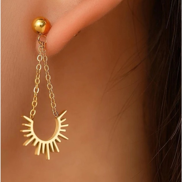 Sun tassel dangle earrings - Picture 7 of 8